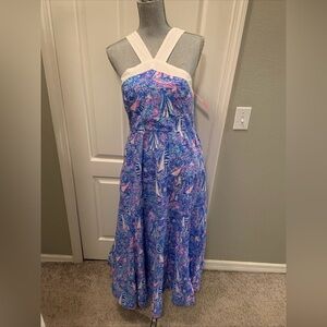 Lilly Pulitzer ladies sailabration Jeanette halter dress size 8